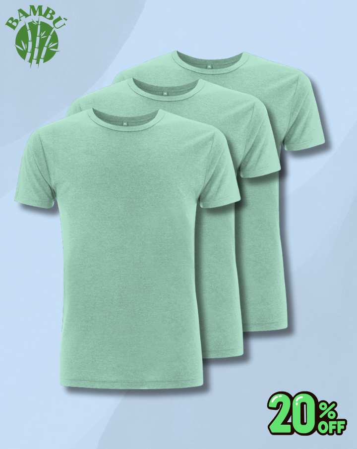 Pack 3 Camisetas básicas de bambú