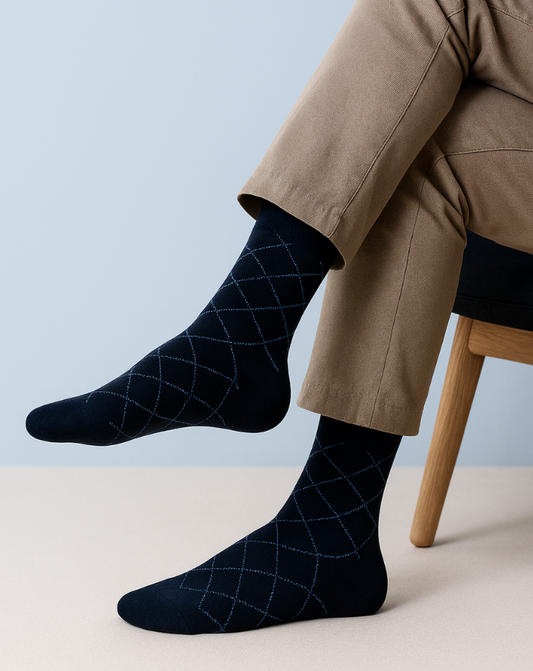 2 pares de calcetines bambú Azul Oscuro