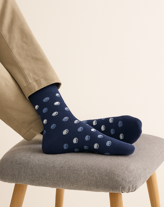 2 pares de calcetines bambú Azul Círculos