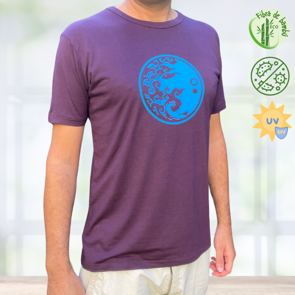 Camiseta Yoga ecológica Pushpa, tejido de fibra de bambú. – Kanaluha
