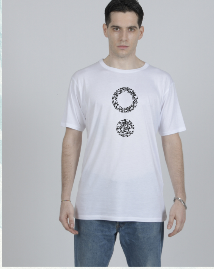 Camiseta bambú chico Skulls