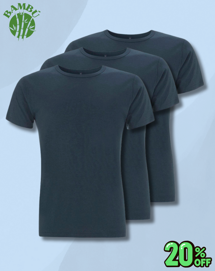 Pack 3 Camisetas básicas de bambú