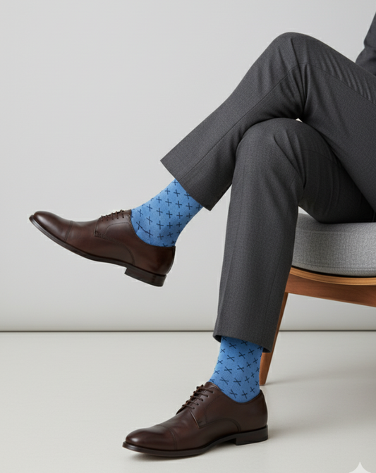 2 pares de calcetines bambú Azul X