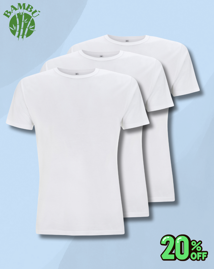 Pack 3 Camisetas básicas de bambú
