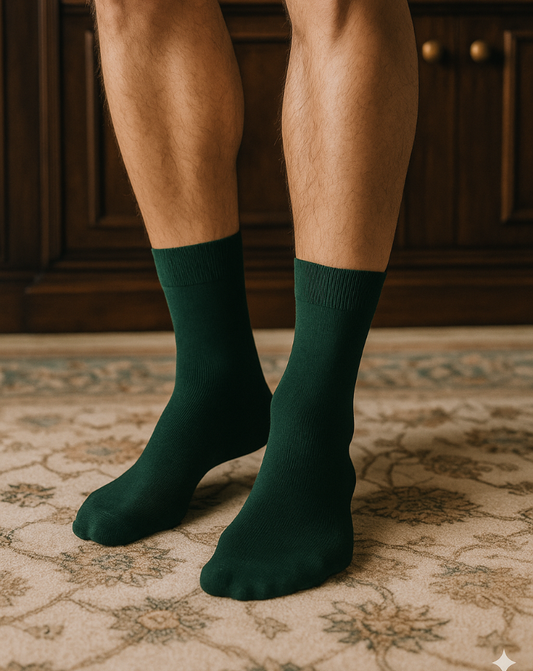 2 pares de calcetines bambú verde bosque