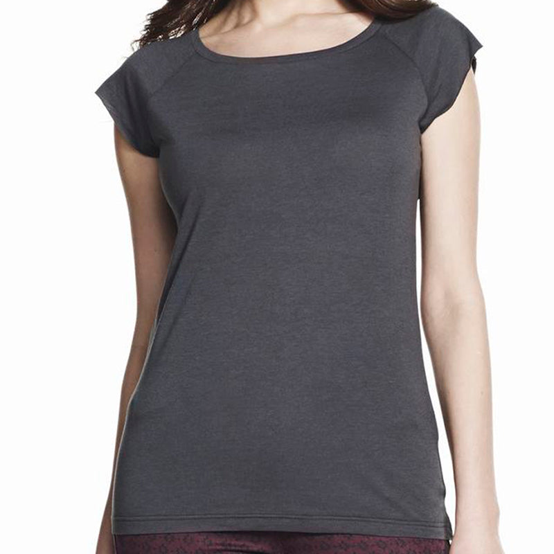 Camiseta básica mujer color gris