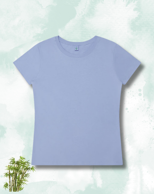 Camiseta de bambú básica mujer color lila