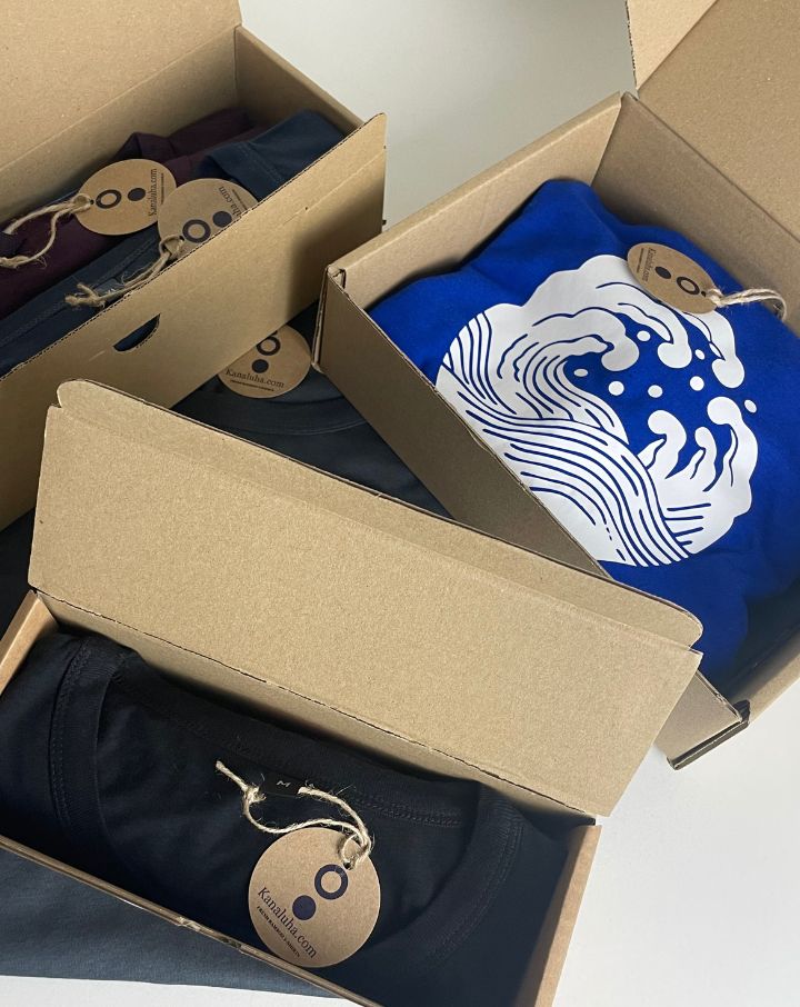 Camiseta bambú Wave AZUL