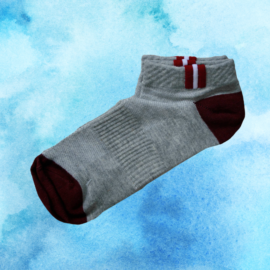 1 par de calcetines bambú tobilleros de color gris
