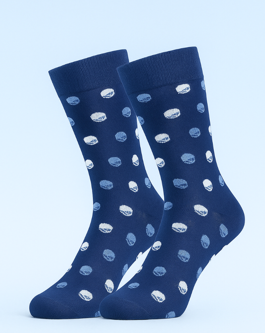 2 pares de calcetines bambú Azul Círculos