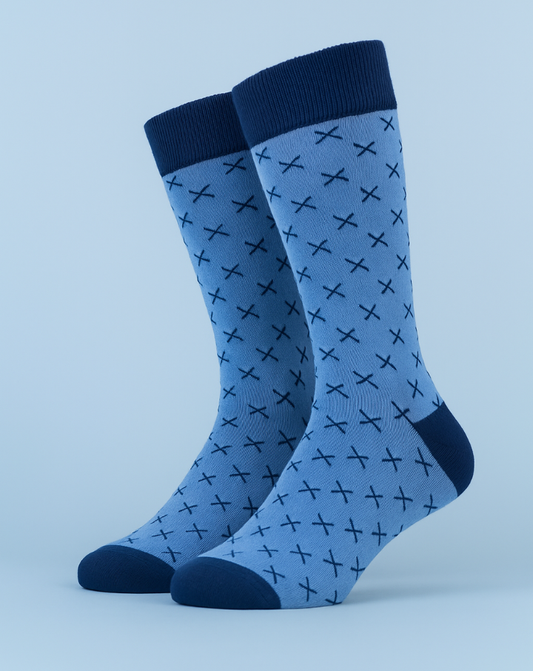 2 pares de calcetines bambú Azul X