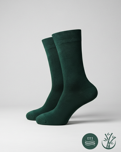 2 pares de calcetines bambú verde bosque