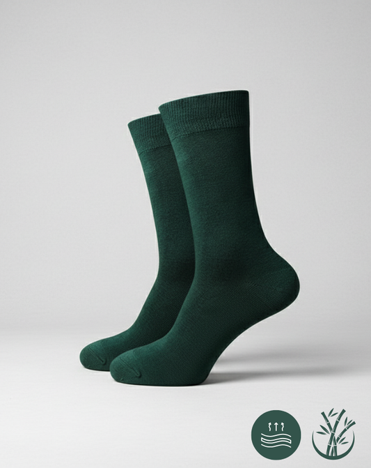 2 pares de calcetines bambú verde bosque