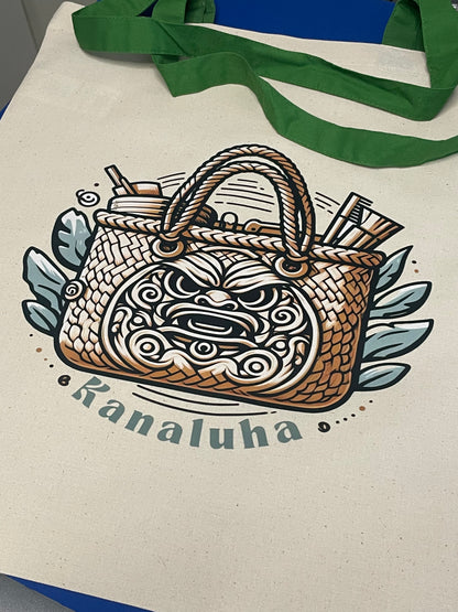 Bolso de compra orgánico KIKAPU con asas verdes