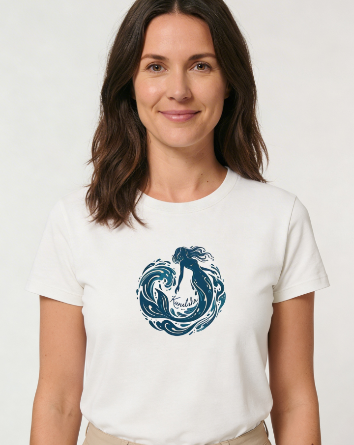 Camiseta de bambú Kanaluha Anak - modelo frente medio cuerpo