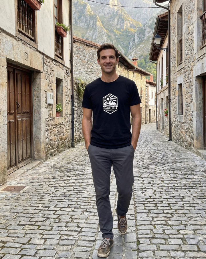 camiseta bambu transpirable hombre paseo