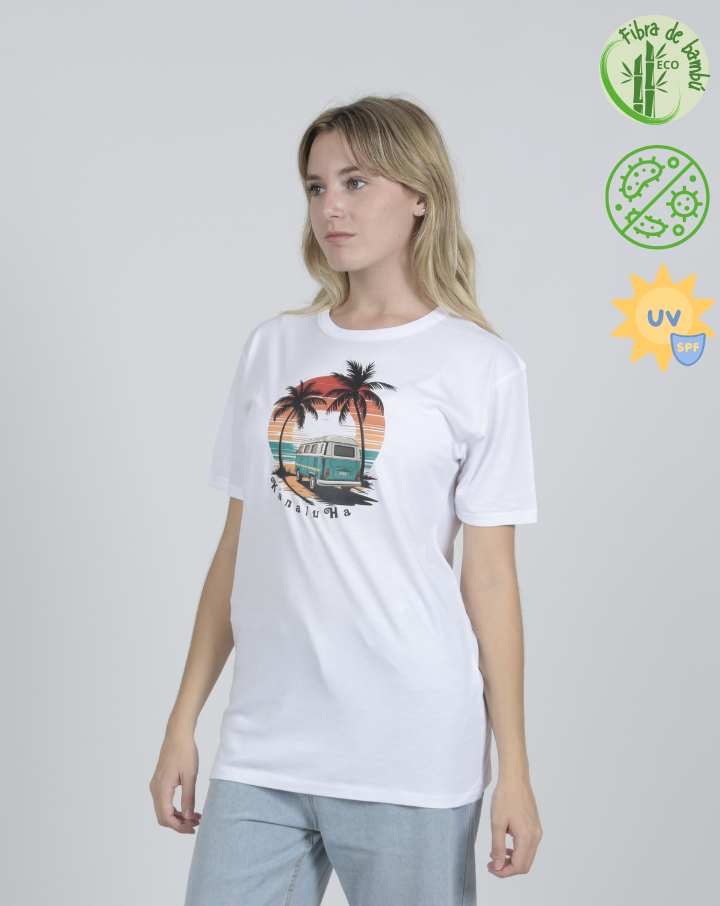 Camisetas ecologicas de fibra de bambu y algodon organico Kanaluha