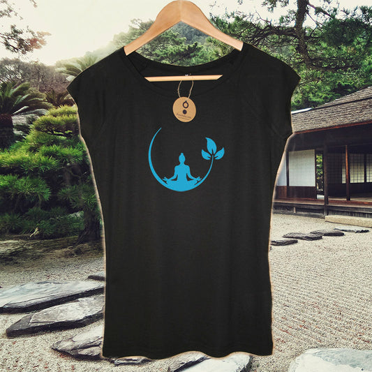 Camiseta ecológica yoga mujer Padmasana